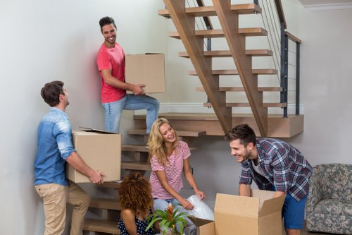Professional man with a van delivering furniture in Beckenham