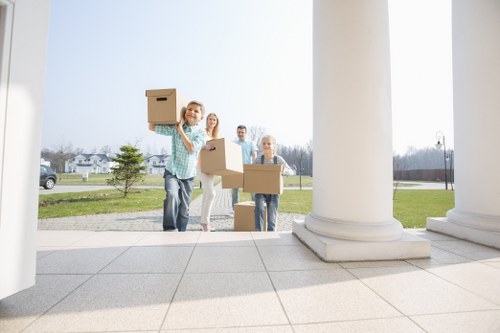 Professional team planning office relocation