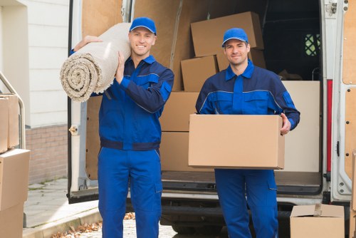 Satisfied clients after a successful office relocation