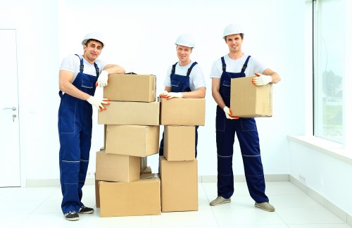 Professional commercial moving team