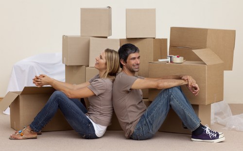 Van loading during a professional moving service