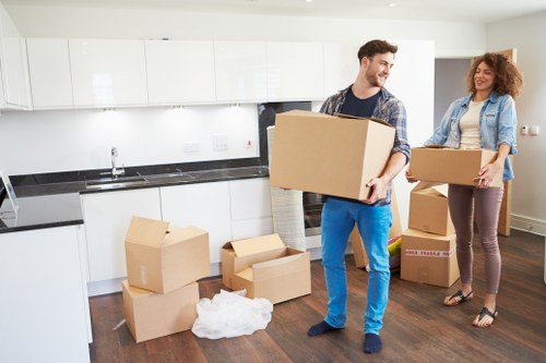 Risk assessment being carried out before a man with a van move in Beckenham