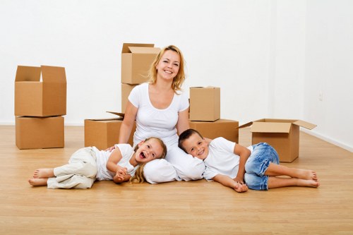 Unpacking household items in a Beckenham property after moving day
