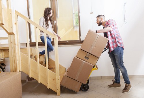 Local moving van loading furniture in Beckenham