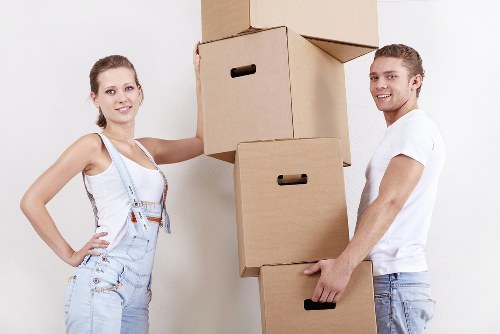 Local removals team handling furniture in Beckenham
