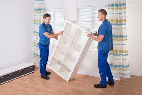 Expert movers setting up new office space